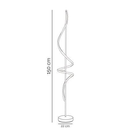 ONLI - LED-lattiavalaisin TWIST LED/24W/230V 4000K musta