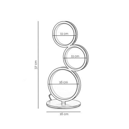 ONLI - LED-pöytälamppu RINGS LED/17W/230V 4000K 37 cm musta