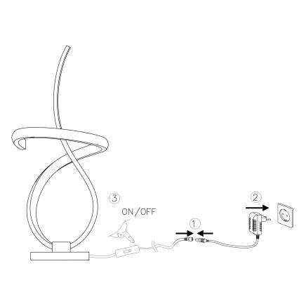 ONLI - LED-pöytävalaisin KIRA LED/10W/230V 4000K 28 cm kulta