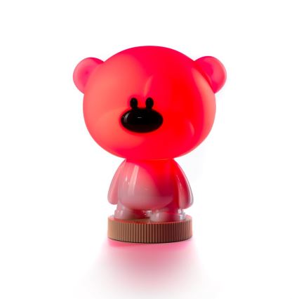 ONLI - LED RGB Lasten yölamppu pieni PUPPIES LED/3W/USB nalle 30 cm