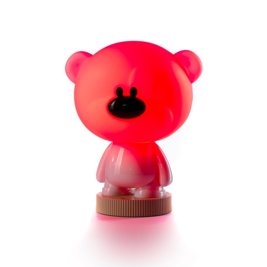 ONLI - LED RGB Lasten yölamppu pieni PUPPIES LED/3W/USB nalle 30 cm