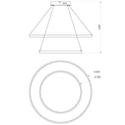 ONLI - LED-riippuvalaisin vaijerilla NOELIA LED/30W/230V musta