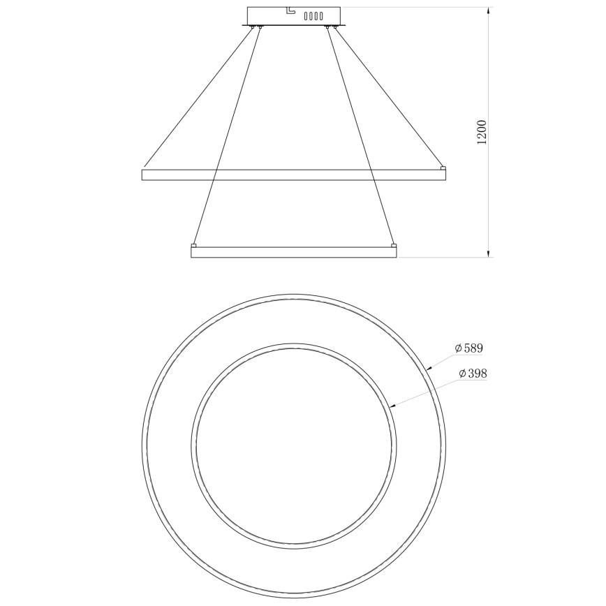 ONLI - LED-riippuvalaisin vaijerilla NOELIA LED/30W/230V musta