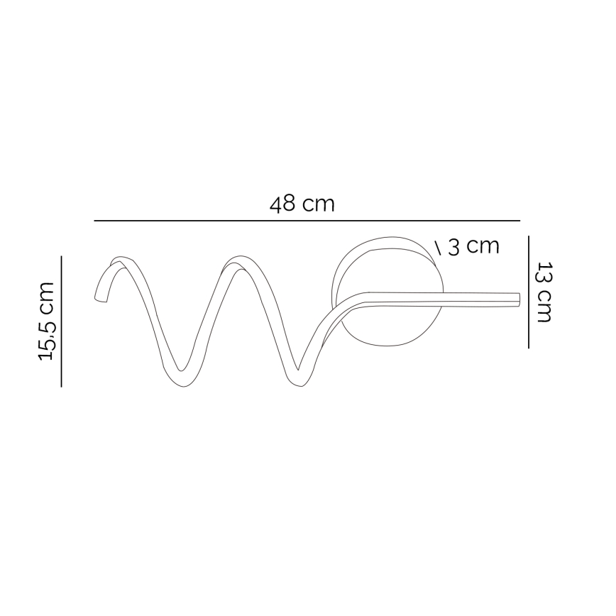 ONLI - LED-seinävalaisin TWIST LED/6W/230V 4000K musta