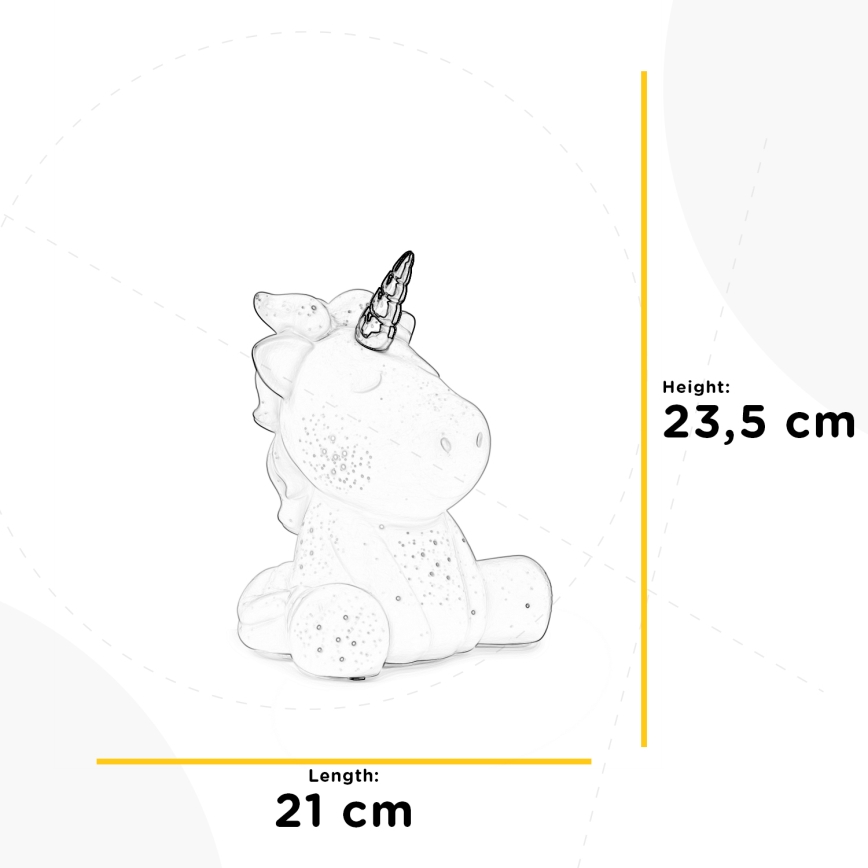 ONLI - PORCELLANA pöytävalaisin 1xE14/6W/230V 23,5 cm yksisarvinen