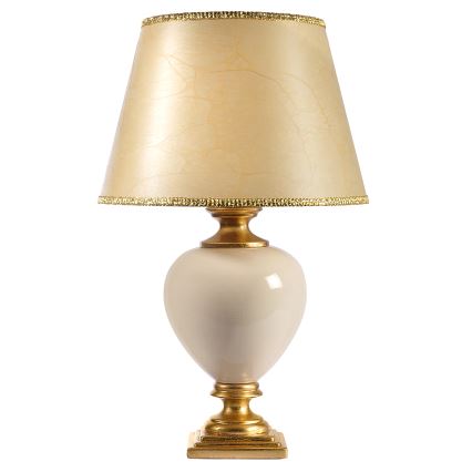 ONLI - Pöytävalaisin AMADEUS 1xE27/15W/230V 72 cm beige/kulta