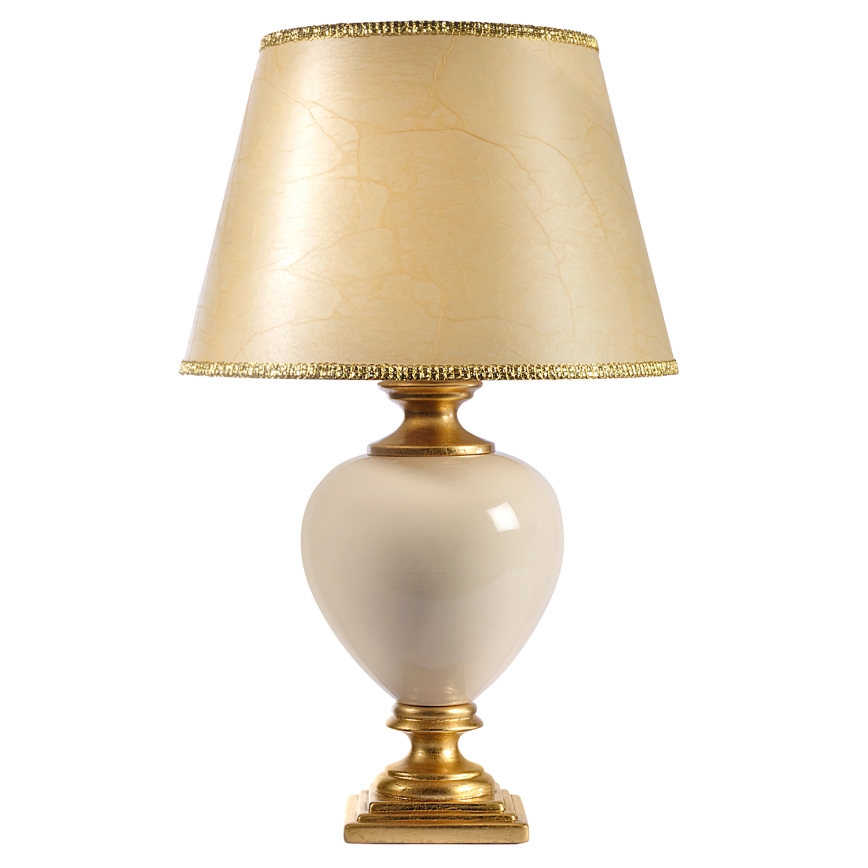 ONLI - Pöytävalaisin AMADEUS 1xE27/15W/230V 72 cm beige/kulta