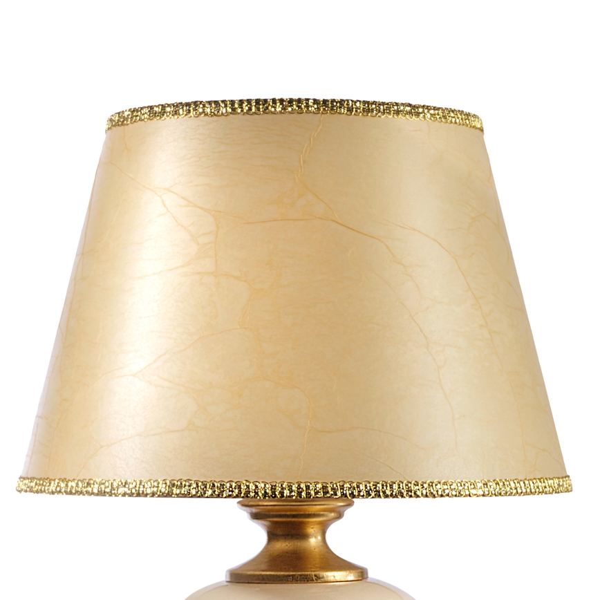 ONLI - Pöytävalaisin AMADEUS 1xE27/15W/230V 72 cm beige/kulta