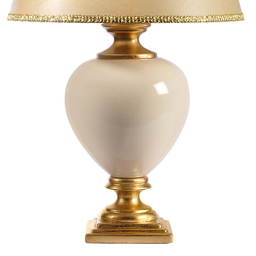 ONLI - Pöytävalaisin AMADEUS 1xE27/15W/230V 72 cm beige/kulta