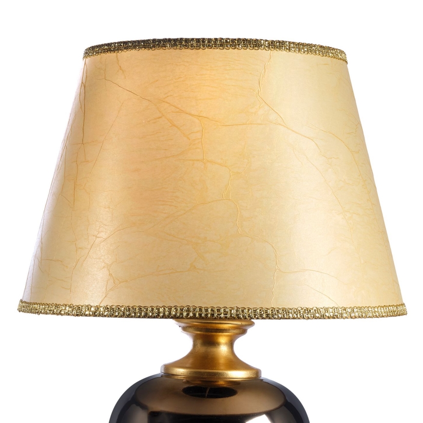 ONLI - Pöytävalaisin AMADEUS 1xE27/15W/230V 72 cm musta/kulta