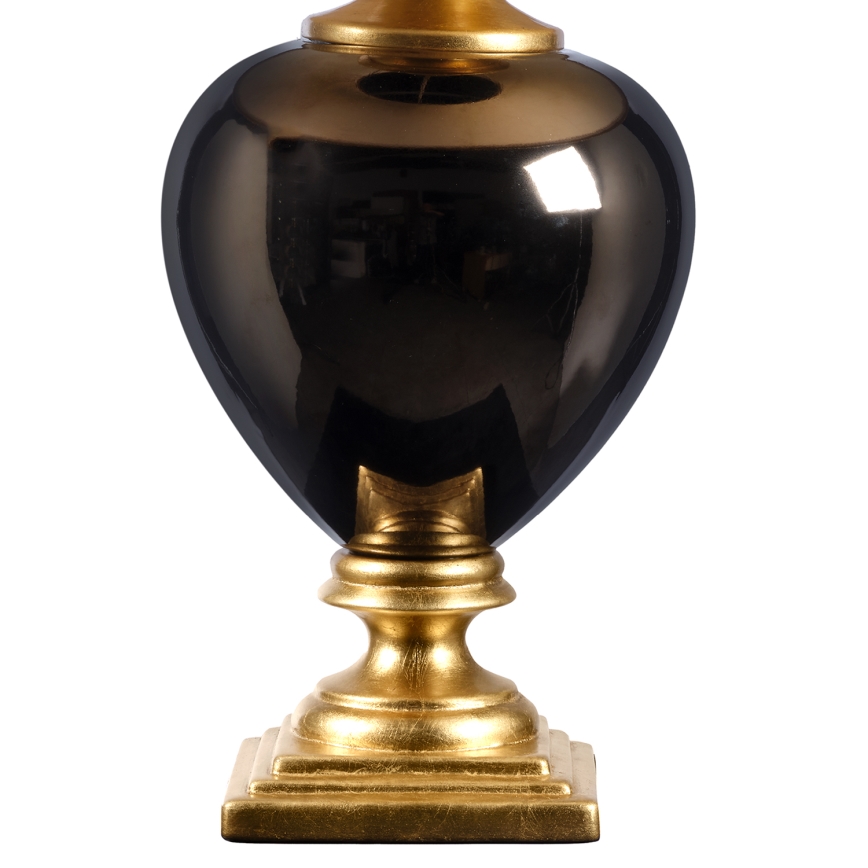 ONLI - Pöytävalaisin AMADEUS 1xE27/15W/230V 72 cm musta/kulta