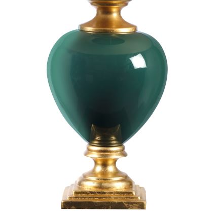 ONLI - Pöytävalaisin AMADEUS 1xE27/15W/230V 72 cm vihreä/kulta