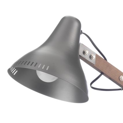 ONLI - Pöytävalaisin ARCHITETTO 1xE27/22W/230V 62 cm harmaa/ruskea