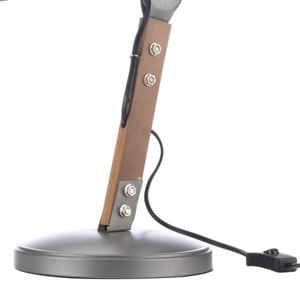 ONLI - Pöytävalaisin ARCHITETTO 1xE27/22W/230V 62 cm harmaa/ruskea