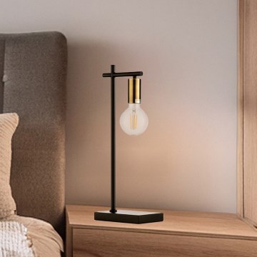 ONLI - Pöytävalaisin CROSS 1xE27/22W/230V musta/messinki