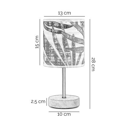 ONLI - Pöytävalaisin FLORA 1xE27/22W/230V 28 cm vihreä/kulta