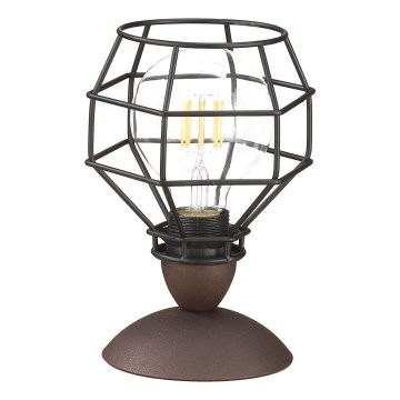 ONLI - Pöytävalaisin HÄMÄHÄKKI 1xE27/15W/230V 23 cm musta/ruskea