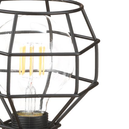 ONLI - Pöytävalaisin HÄMÄHÄKKI 1xE27/15W/230V 23 cm musta/ruskea