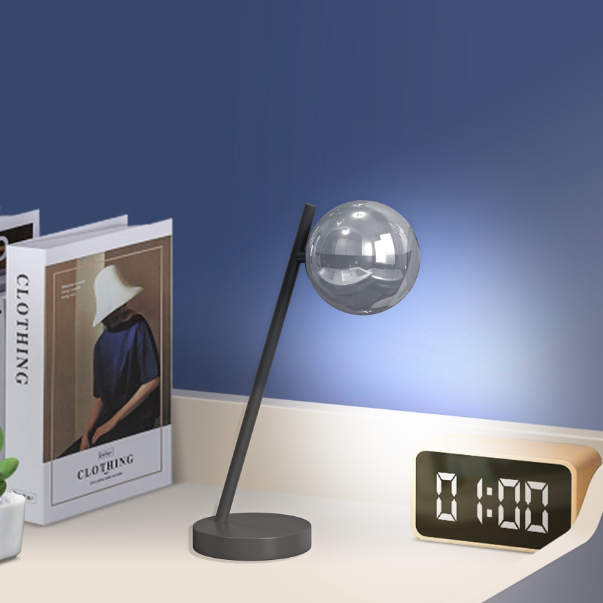 ONLI - Pöytävalaisin PALOMA 1xG9/10W/230V 38,5 cm musta/savuinen