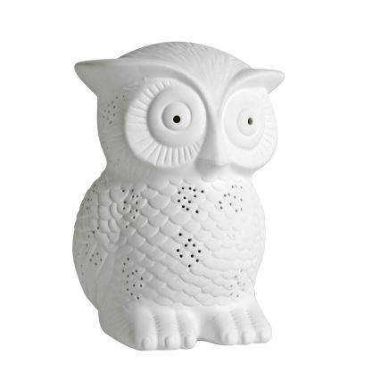 ONLI - Pöytävalaisin PORCELLANA 1xE14/6W/230V 25 cm pöllö