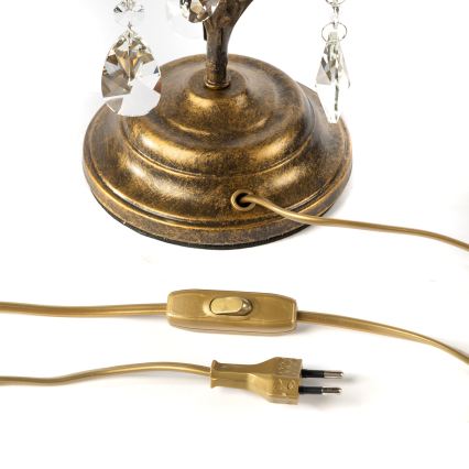 ONLI - Pöytävalaisin TERESA 1xE14/6W/230V pronssi