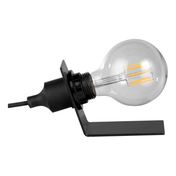 ONLI - Pöytävalaisin WIRE 1xE27/15W/230V 9 cm musta