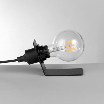 ONLI - Pöytävalaisin WIRE 1xE27/15W/230V 9 cm musta