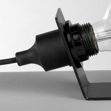 ONLI - Pöytävalaisin WIRE 1xE27/15W/230V 9 cm musta