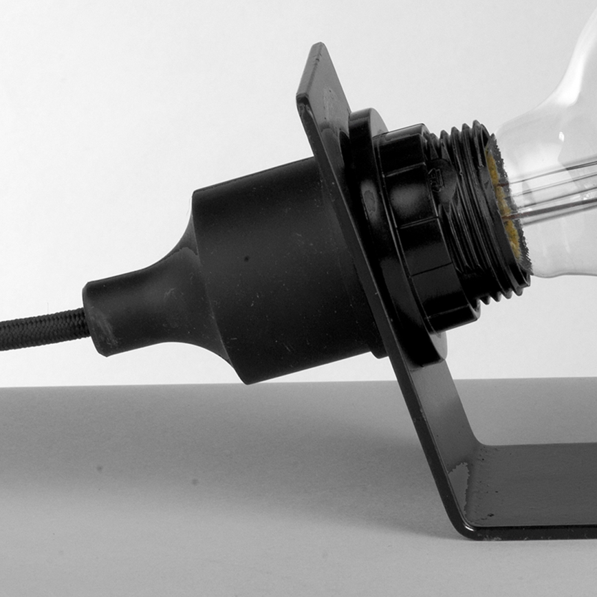 ONLI - Pöytävalaisin WIRE 1xE27/15W/230V 9 cm musta