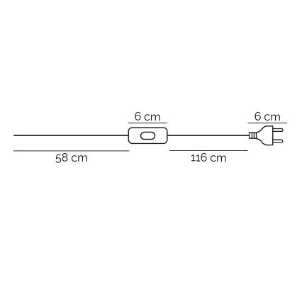 ONLI - Pöytävalaisin ZOE 2xE14/6W/230V 65 cm valkoinen