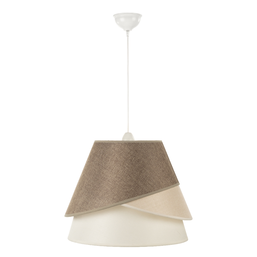 ONLI - Riippuvalaisin POLLON 1xE27/15W/230V ruskea/kerma/beige