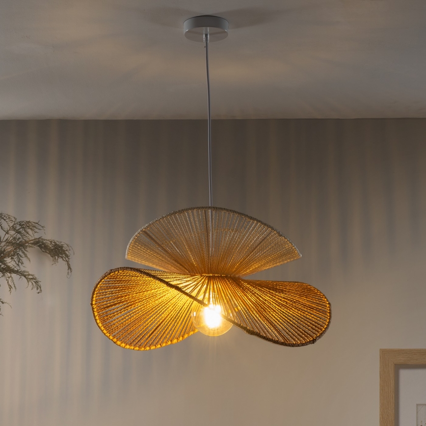 ONLI - Riippuvalaisin RINGO 1xE27/15W/230V raffia
