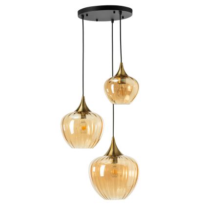 ONLI - Ripustettava valaisin ELIDE 3xE27/15W/230V musta/kupari