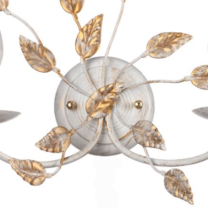 ONLI - Seinävalaisin COLLANA 1xE14/6W/230V valkoinen/kulta