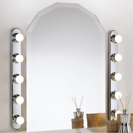 ONLI - Seinävalaisin HOLLYWOOD 5xE14/6W/230V kiiltävä kromi