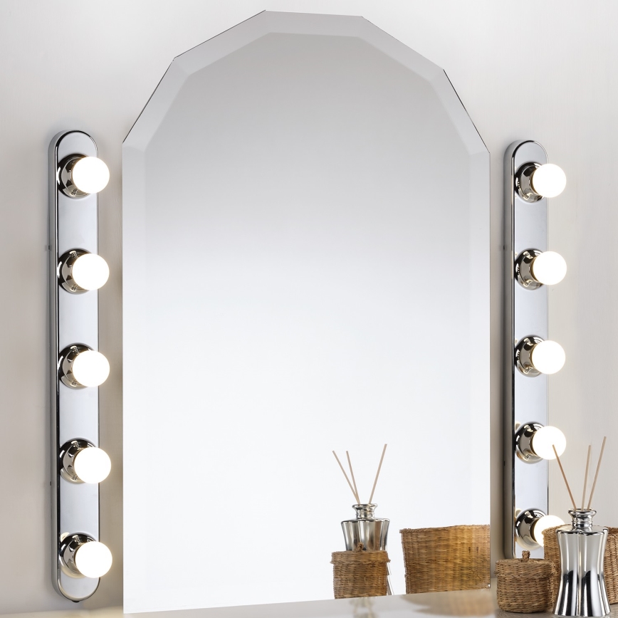 ONLI - Seinävalaisin HOLLYWOOD 5xE14/6W/230V kiiltävä kromi