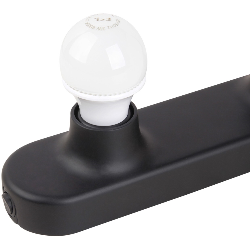 ONLI - Seinävalaisin HOLLYWOOD 5xE14/6W/230V musta