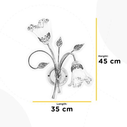 ONLI - Seinävalaisin LANCIA 2xE14/6W/230V