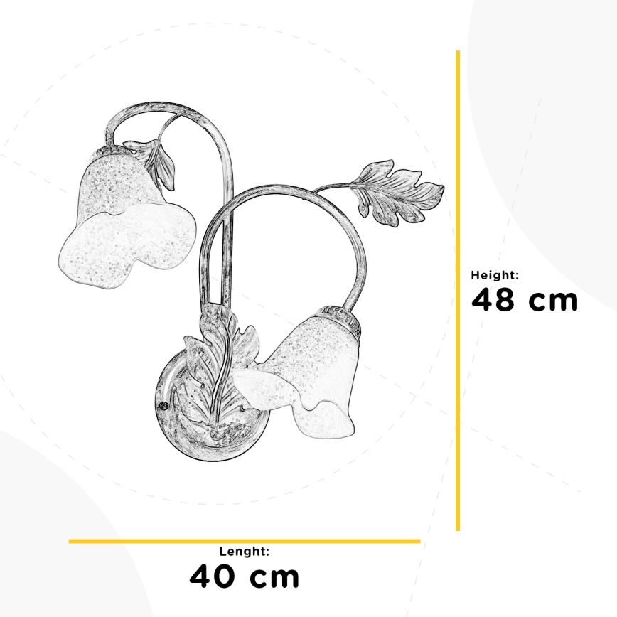ONLI - Seinävalaisin MARILENA 2xE14/6W/230V