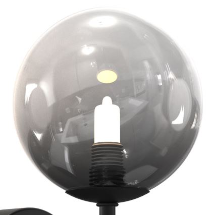 ONLI - Seinävalaisin PALOMA 1xG9/10W/230V musta/savuinen