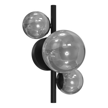 ONLI - Seinävalaisin PALOMA 3xG9/10W/230V musta/savuinen