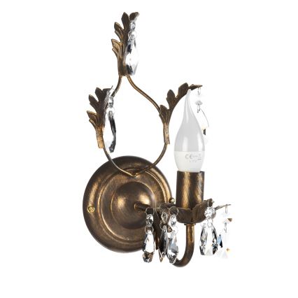 ONLI - Seinävalaisin TERESA 1xE14/6W/230V pronssi