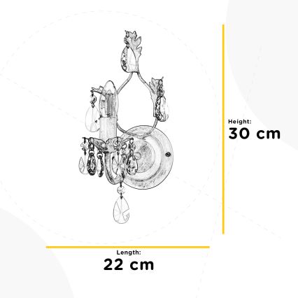 ONLI - Seinävalaisin TERESA 1xE14/6W/230V valkoinen
