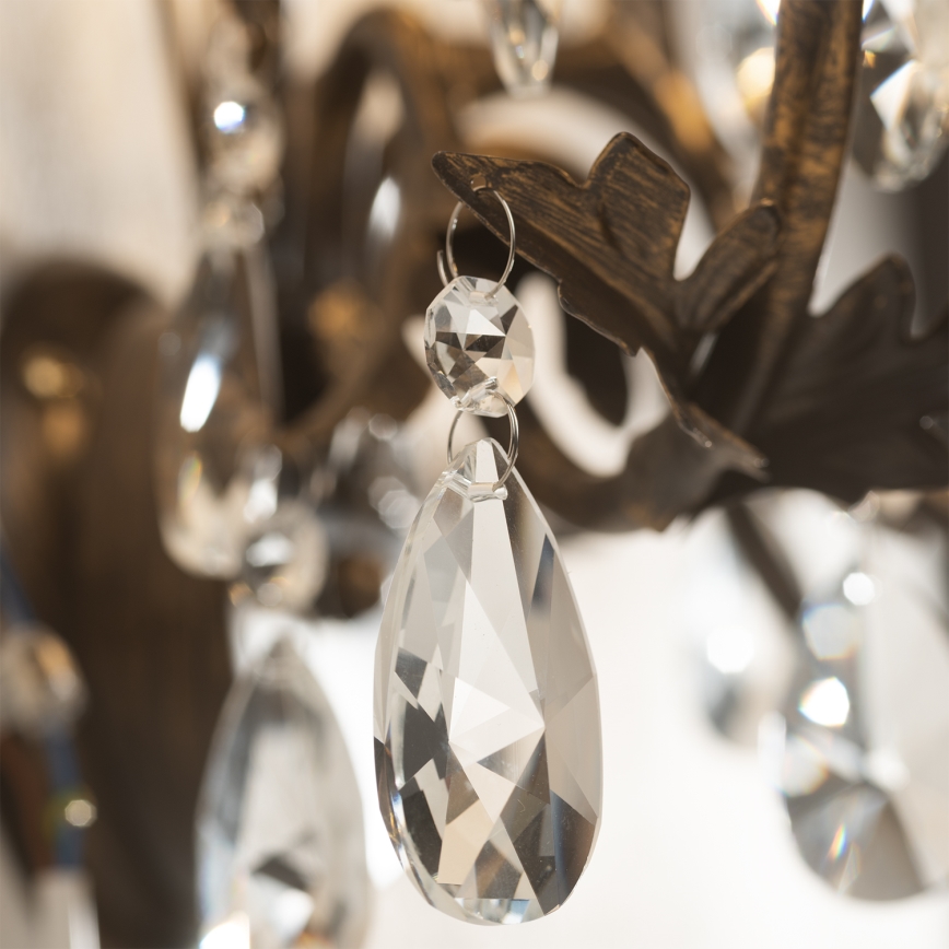 ONLI - Seinävalaisin TERESA 2xE14/6W/230V pronssi