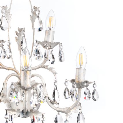 ONLI - Seinävalaisin TERESA 5xE14/6W/230V valkoinen