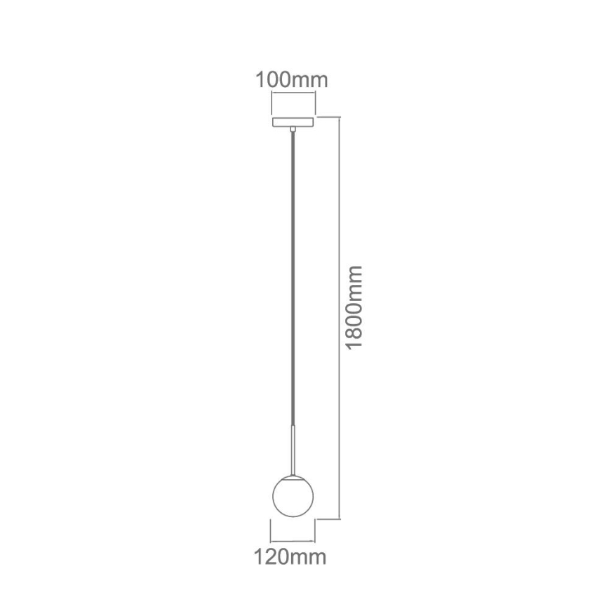 Open Design OR80049 - Kylpyhuoneen riippuvalaisin vaijerilla BAO 1xG9/8W/230V IP44, kiiltävä kromi
