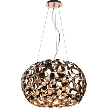 Open Design OR80186 - Riippuvalaisin kaapelilla CARERA 6xG9/7W/230V, halkaisija 55 cm, ruusukullanvärinen