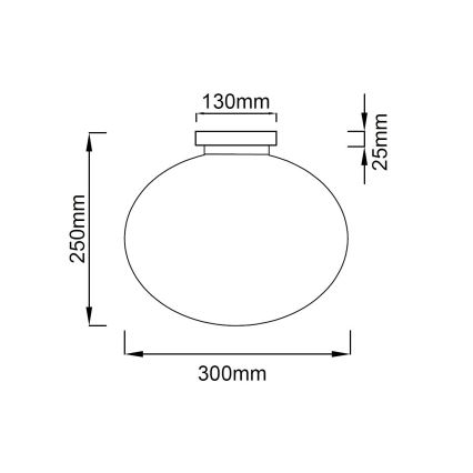 Open Design OR81152 - Kattovalaisin PALLA 1xE27/12W/230V, halkaisija 30 cm, kiiltävä kromi