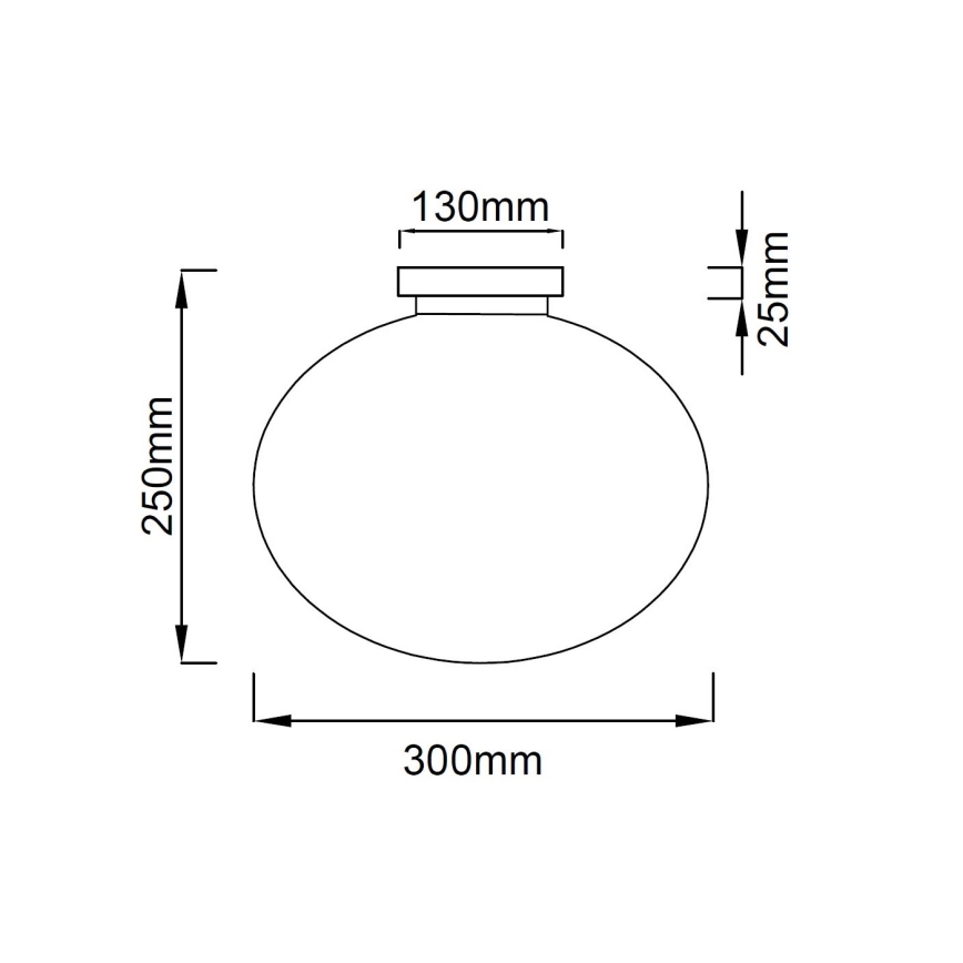 Open Design OR81152 - Kattovalaisin PALLA 1xE27/12W/230V, halkaisija 30 cm, kiiltävä kromi