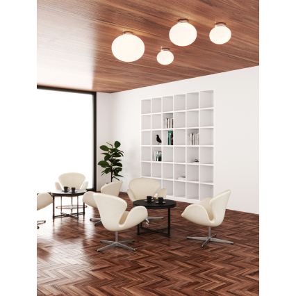 Open Design OR81169 - Kattovalaisin PALLA 1xE27/12W/230V Ø 40 cm kiiltävä kromi